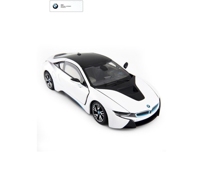 Masinuta metalica bmw i8 alba scara 1 la 24 Masinuta metalica bmw i8 alba scara 1 la 24