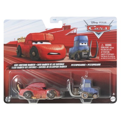 Cars3 set 2 masinute metalice cave fulger mcqueen si pitstoposaurus