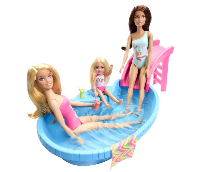 Barbie set papusa barbie blonda si piscina Barbie set papusa barbie blonda si piscina