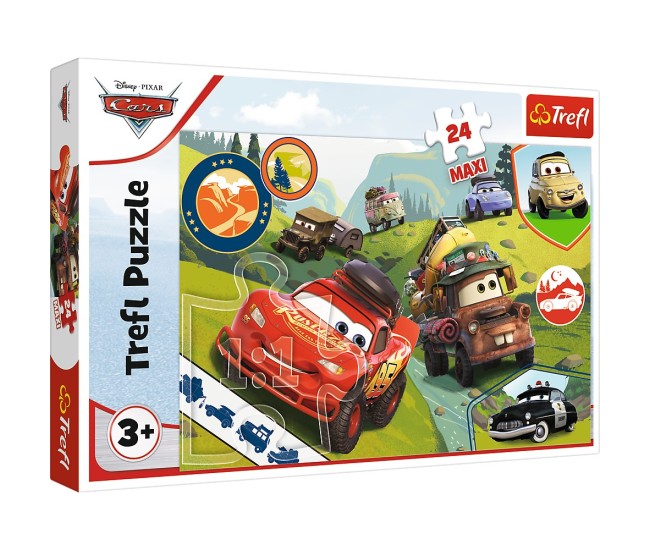 Puzzle trefl 24 maxi cars masinutele fericite Puzzle trefl 24 maxi cars masinutele fericite