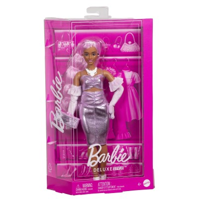 Barbie deluxe style papusa barbie cu par mov