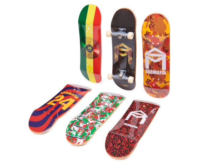 Tech deck pachet 6 piese cu accesorii fingerboard sk8mafia Tech deck pachet 6 piese cu accesorii fingerboard sk8mafia