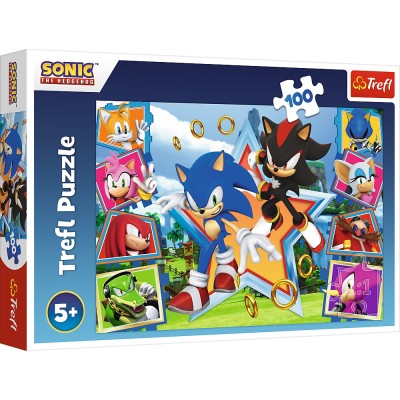 Puzzle trefl 100 sonic minunata lume a lui sonic Puzzle trefl 100 sonic minunata lume a lui sonic