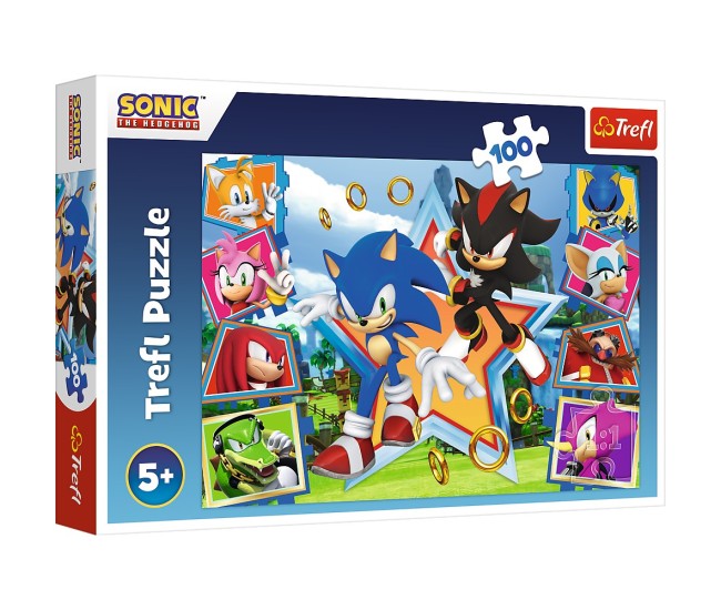 Puzzle trefl 100 sonic minunata lume a lui sonic Puzzle trefl 100 sonic minunata lume a lui sonic