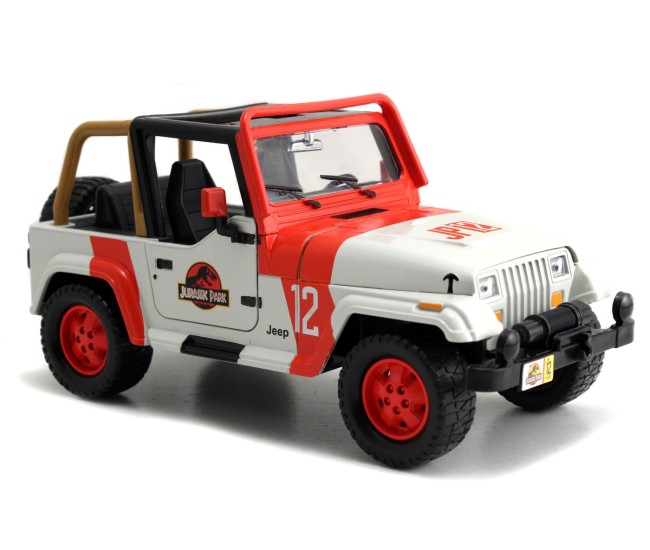 Masinuta metalica jurassic world 1992 jeep wrangler 1:24 Masinuta metalica jurassic world 1992 jeep wrangler 1:24
