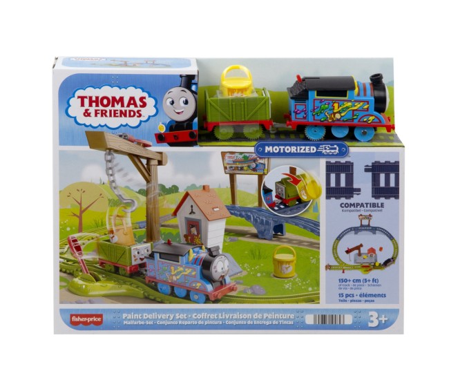Thomas set de joaca cu locomotiva motorizata thomas livreaza vopseaua Thomas set de joaca cu locomotiva motorizata thomas livreaza vopseaua
