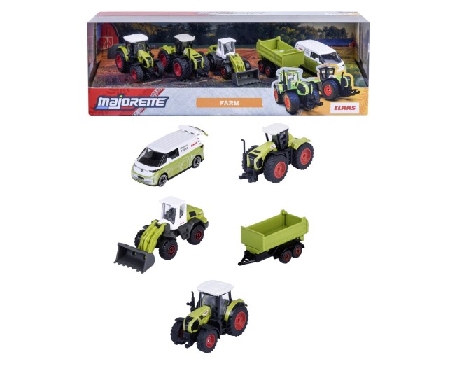 Majorette class set 5 vehicule agricole metalice farm 7.5cm Majorette class set 5 vehicule agricole metalice farm 7.5cm