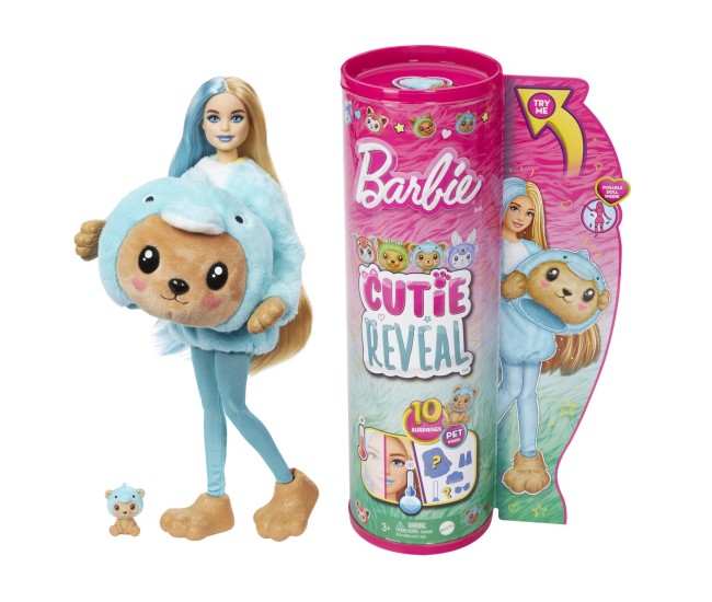 Barbie papusa barbie cutie reveal delfin urs Barbie papusa barbie cutie reveal delfin urs