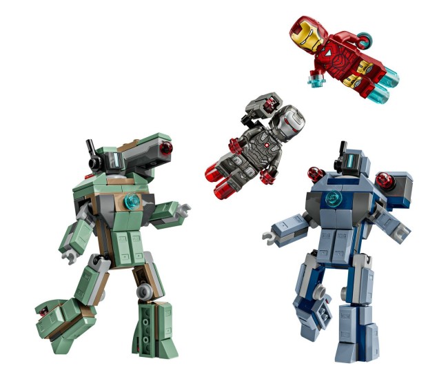 Lego marvel iron man si war machine vs dronele hammer 76320