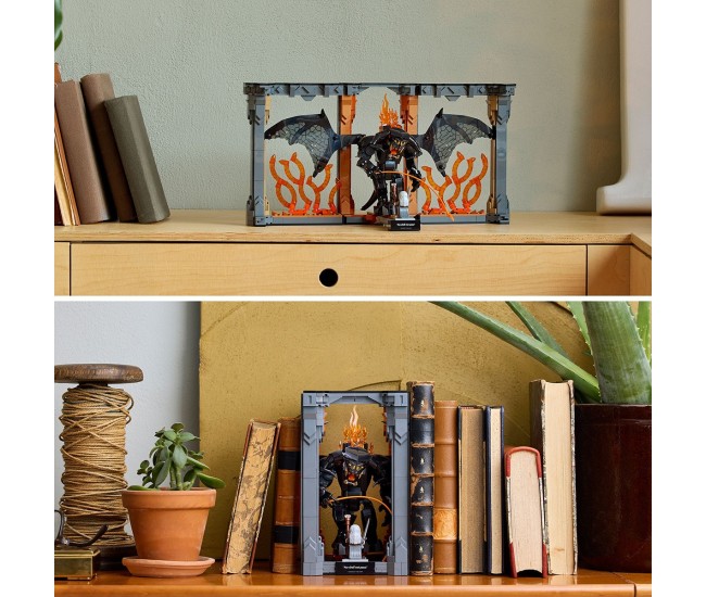 Lego icons stapanul inelelor diorama pentru biblioteca cu un barlog 10367 Lego icons stapanul inelelor diorama pentru biblioteca cu un barlog 10367