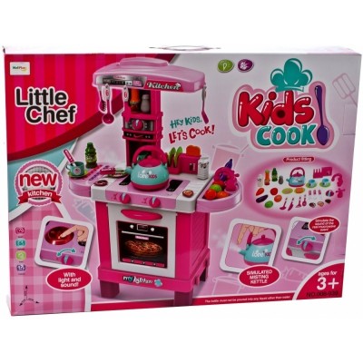 Bucatarie pentru fetite malplay cu electrocasnice ceainic si accesorii lumini si sunete Bucatarie pentru fetite malplay cu electrocasnice ceainic si accesorii lumini si sunete