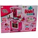 Bucatarie pentru fetite malplay cu electrocasnice ceainic si accesorii lumini si sunete