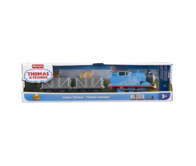 Thomas locomotiva motorizata clasic thomas cu 2 vagoane