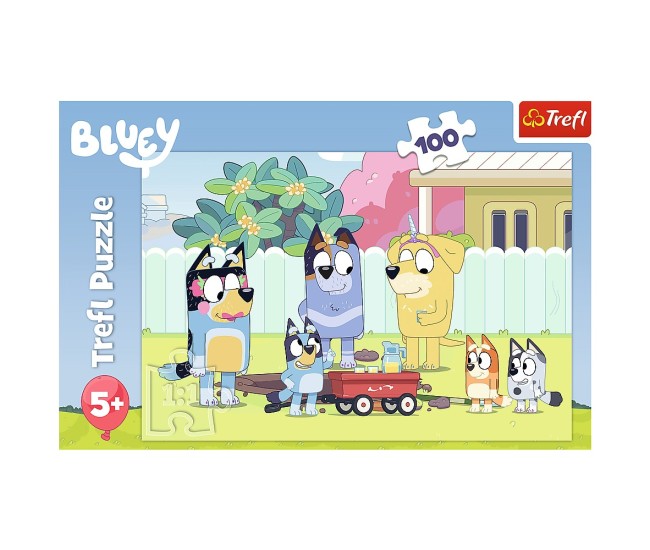 Puzzle trefl 100 bluey minunata lume a lui bluey Puzzle trefl 100 bluey minunata lume a lui bluey