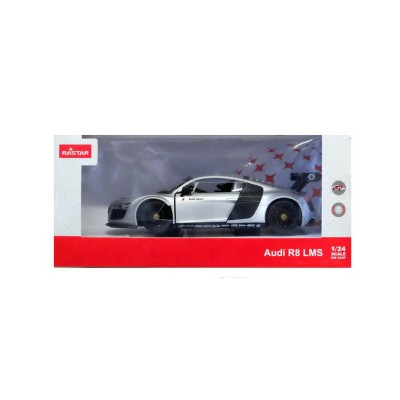 Masinuta metalica audi r8 argintie scara 1 la 24