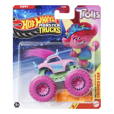 Hot wheels monster truck masinuta trolls poppy scara 1:65