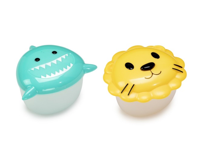 Set 2 recipiente hrana bebe, melii, model shark&lion Set 2 recipiente hrana bebe, melii, model shark&lion