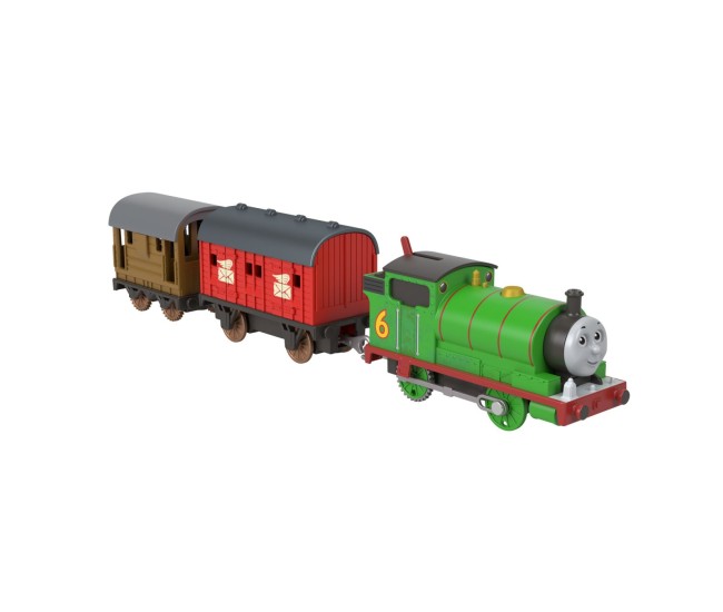 Thomas locomotiva motorizata percy cu 2 vagoane