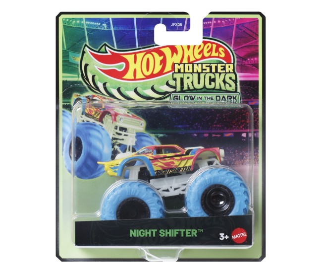 Hot wheels monster truck glow in the dark masinuta night shifter scara 1 la 64 Hot wheels monster truck glow in the dark masinuta night shifter scara 1 la 64