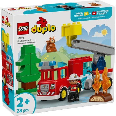 Lego duplo camion de pompieri cu furtun si pompier 10473 Lego duplo camion de pompieri cu furtun si pompier 10473
