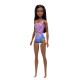 Papusa barbie bruneta cu costum de baie in doua culori Papusa barbie bruneta cu costum de baie in doua culori