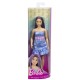 Papusa barbie fashionista cu parul mov si rochita cu fluturasi Papusa barbie fashionista cu parul mov si rochita cu fluturasi