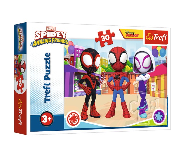 Puzzle trefl 30 spiday cei 3 prieteni Puzzle trefl 30 spiday cei 3 prieteni