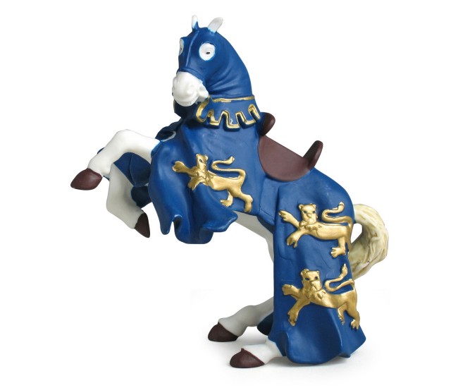 Papo figurina calul regelui richard albastru Papo figurina calul regelui richard albastru