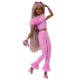 Barbie deluxe style papusa barbie cu salopeta roz si par impletit Barbie deluxe style papusa barbie cu salopeta roz si par impletit