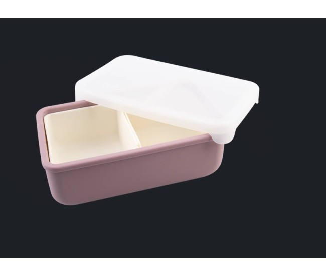 Cutie pranz bento cu compartimente detasabile, melii, blush berry
