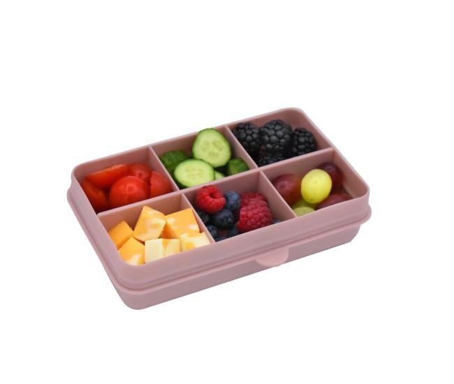 Cutie snack 6 compartimente, melii luxe, pink Cutie snack 6 compartimente, melii luxe, pink