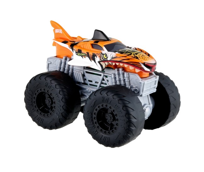 Hot wheels monster truck roarin wreckers tiger shark cu functii si sunete scara 1:43 Hot wheels monster truck roarin wreckers tiger shark cu functii si sunete scara 1:43
