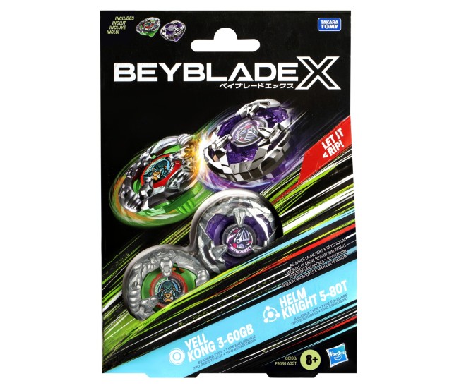 Beyblade x pachet duo yell kong 3-60gb si helm knight 5-80t Beyblade x pachet duo yell kong 3-60gb si helm knight 5-80t