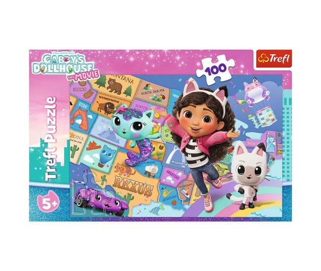 Puzzle trefl 100 gabbys dollhouse prietenia in casa pisicilor lui gabby Puzzle trefl 100 gabbys dollhouse prietenia in casa pisicilor lui gabby