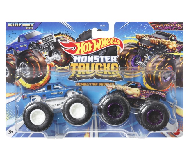 Hot wheels monster truck set 2 masini scara 1 la 64 bigfoot si samson Hot wheels monster truck set 2 masini scara 1 la 64 bigfoot si samson