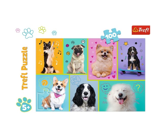 Puzzle trefl 100 in lumea cateilor Puzzle trefl 100 in lumea cateilor