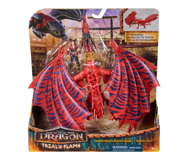 Cum sa iti dresezi dragonul incercarea flacarii set dragon monstrous nightmare si figurina snotlout