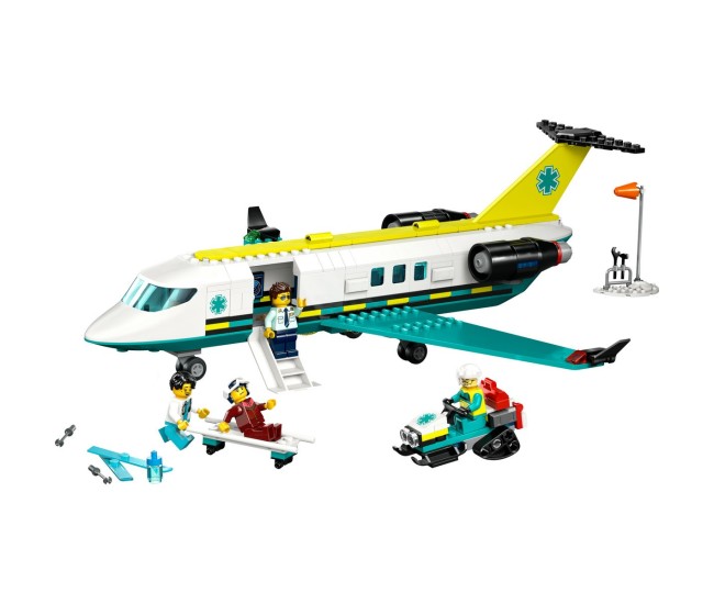 Lego city avion ambulanta pentru urgente 60465