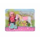 Set papusica evi cu calut alb Set papusica evi cu calut alb