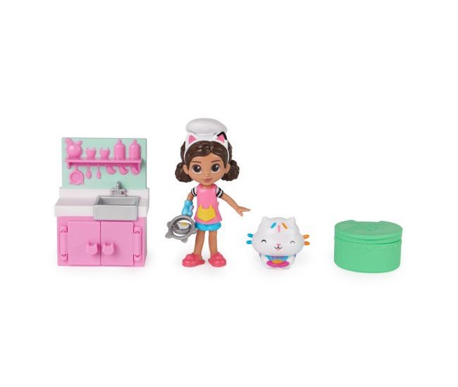 Gabbys dollhouse set papusa 9.7cm cu pisicuta bucataria lui gabby Gabbys dollhouse set papusa 9.7cm cu pisicuta bucataria lui gabby