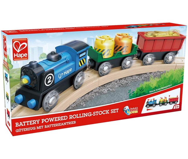Hape tren marfar cu doua vagoane