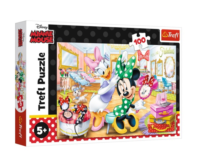 Puzzle trefl 100 minnie la salonul de infrumusetare Puzzle trefl 100 minnie la salonul de infrumusetare