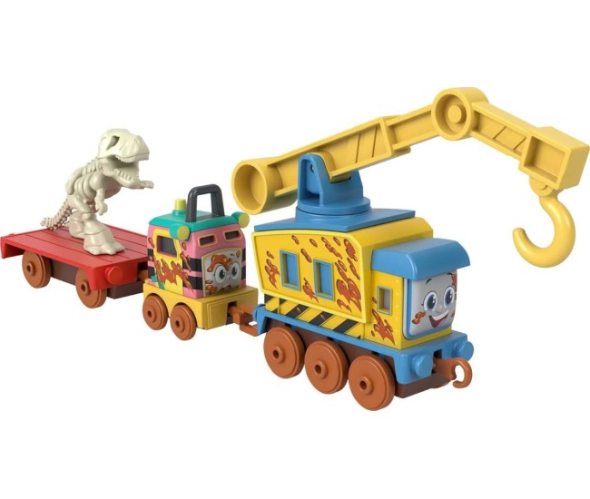 Thomas locomotiva cu vagon push along dino