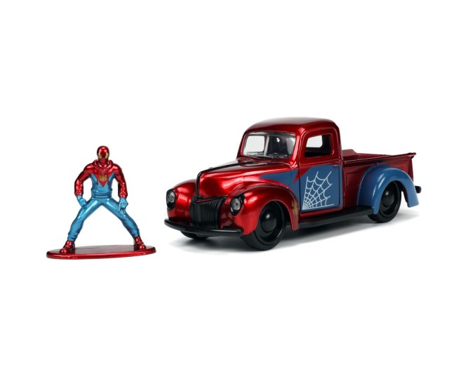 Jada marvel set masinuta metalica ford pick up scara 1:32 si figurina metalica spider man Jada marvel set masinuta metalica ford pick up scara 1:32 si figurina metalica spider man