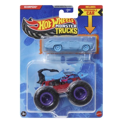 Hot wheels monster truck si masinuta metalica scorpedo