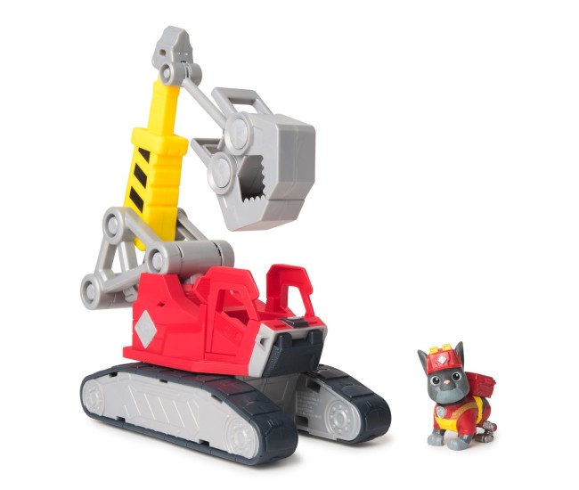 Patrula catelusilor rubble si echipa set vehicul excavator si figurina charger Patrula catelusilor rubble si echipa set vehicul excavator si figurina charger