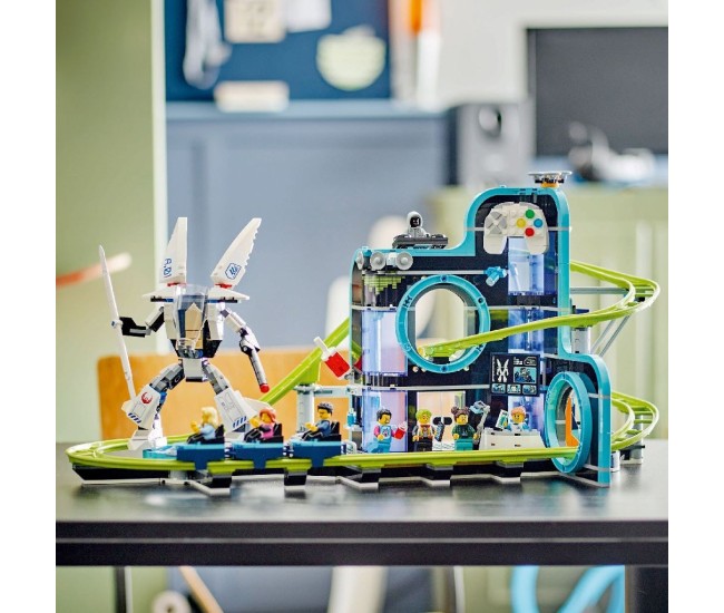 Lego city parc cu roller-coaster lumea robotilor 60421 Lego city parc cu roller-coaster lumea robotilor 60421