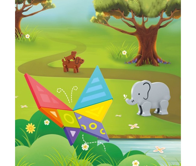 Joc educational tangram magnetic