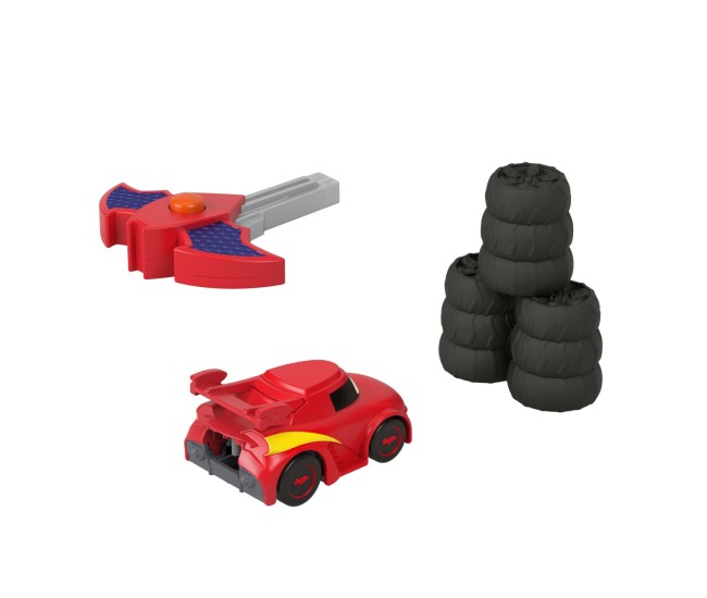 Fisher price batwheels masinuta rosie scara 1:55 Fisher price batwheels masinuta rosie scara 1:55
