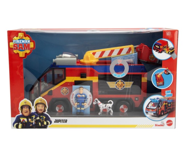 Pompierul sam masina de pompieri jupiter cu figurine si accesorii Pompierul sam masina de pompieri jupiter cu figurine si accesorii